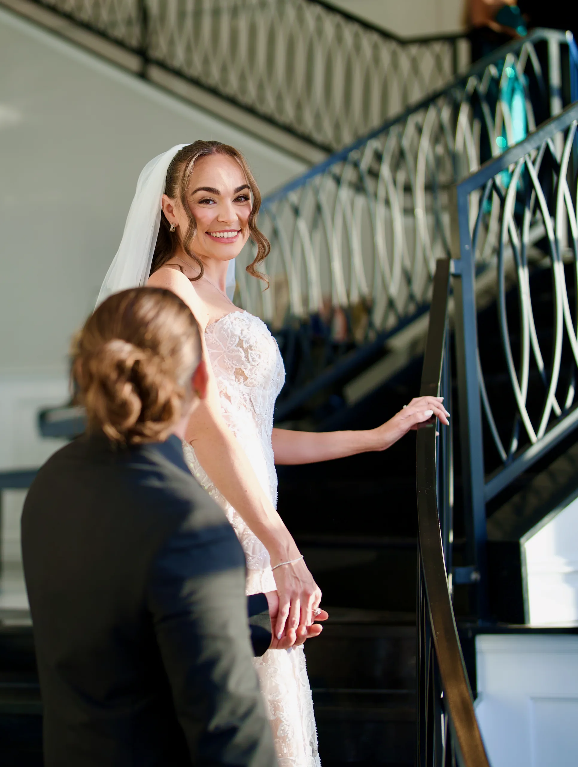 Bride with a member of the wedding party